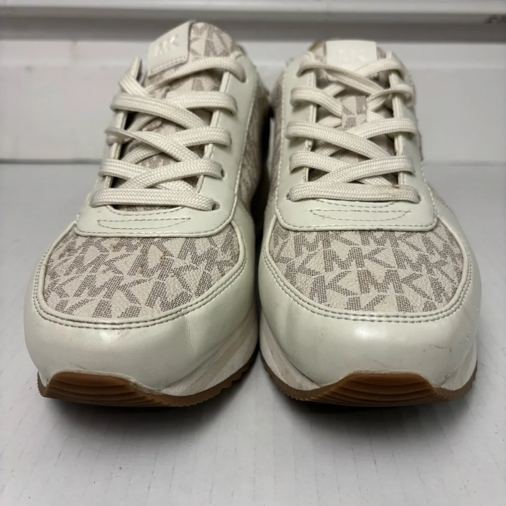 Michael Kors Womens Monique Logo Shoes Sz 8 Platform Trainer Sneaker - Picture 2 of 14